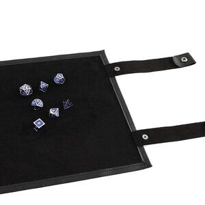 Scroll Dice Tray and Rolling Mat with Zippered Dice Holder - Storage Pouch Holds